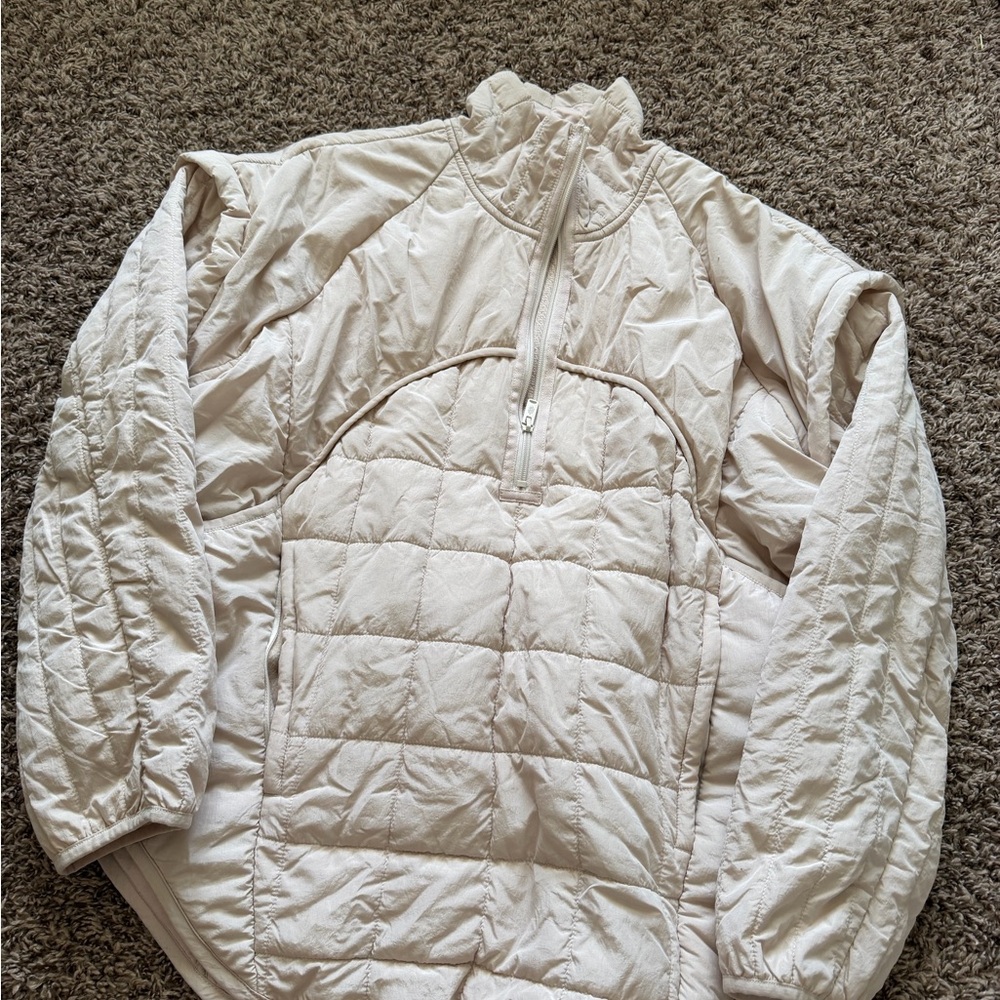 Free People Cream Puffer Jacket